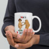 Забавна чаша с надпис Love is supporting